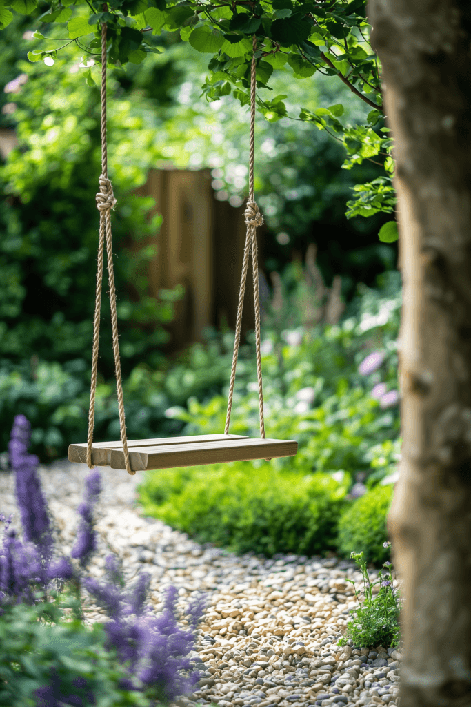 woodland garden swing