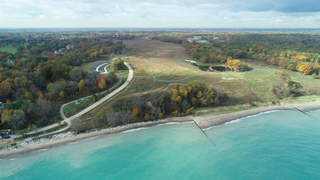 Fort Sheridan’s ecologically sensitive bluffs provide visitors with a stunning gateway to Lake Michigan views.