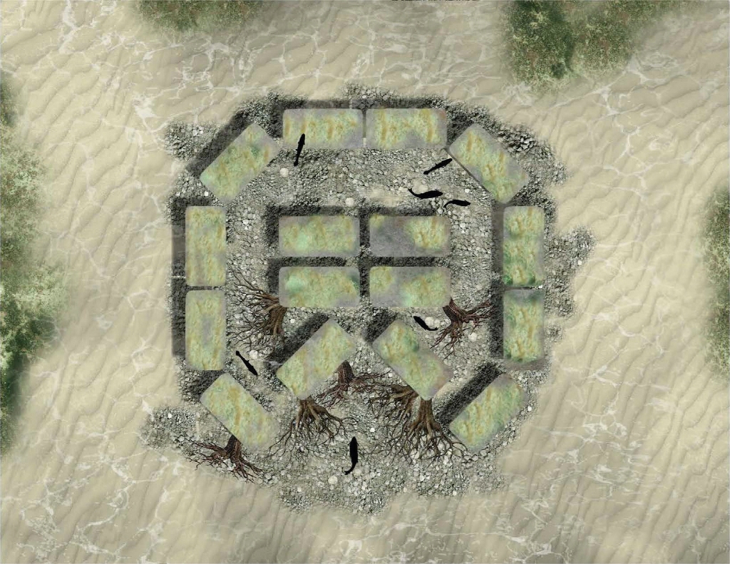 A conceptual rendering of one of three layouts used for the reefs at Fort Sheridan.